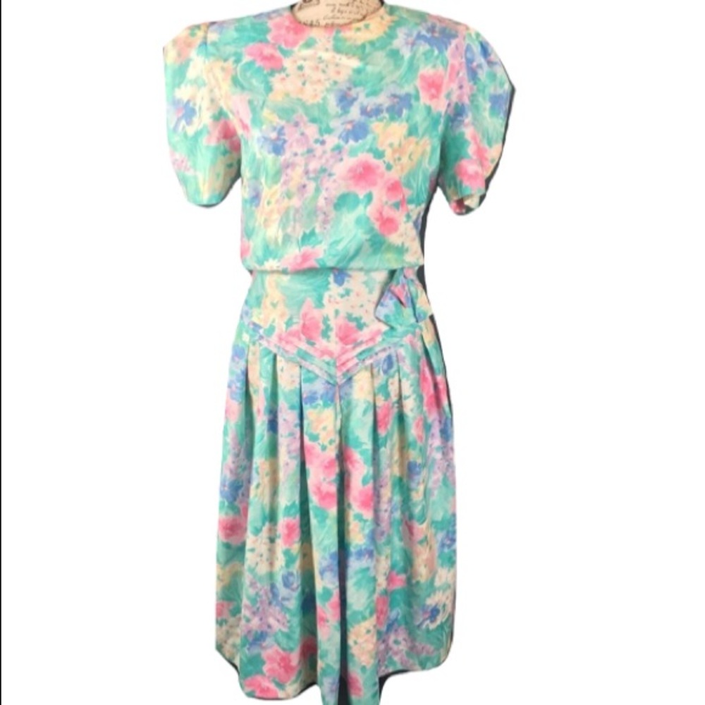 90s floral cotton dress size Medium